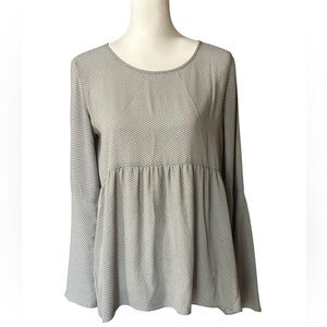 LOFT Bell Sleeve Gray Blouse Size XS